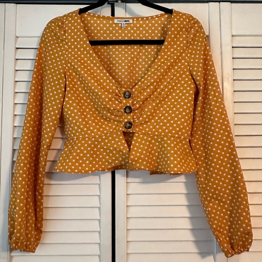 Yellow crop top
